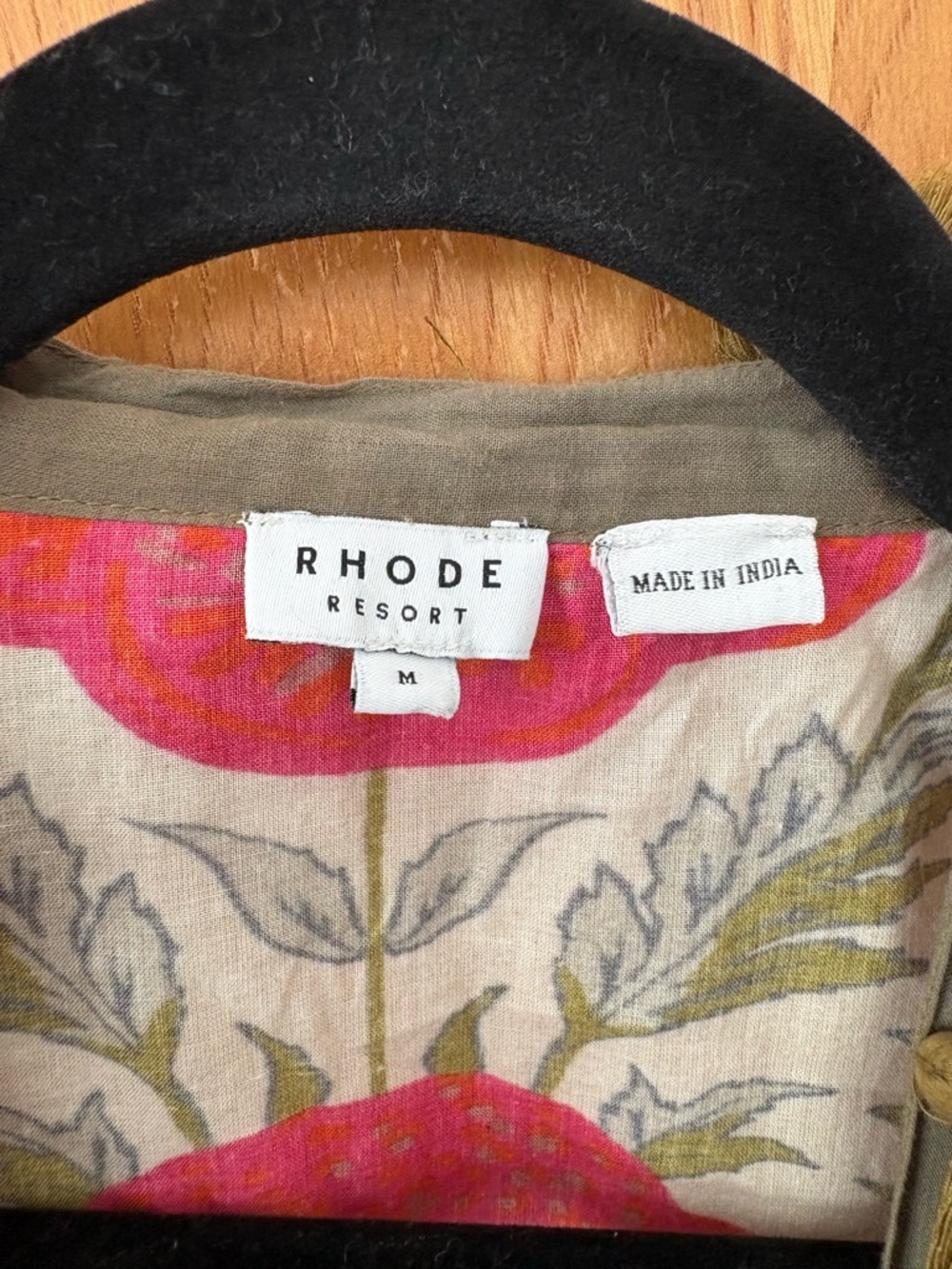 Rhode Resort Boho Floral Tassel Duster in Cream and Red M - Picture 4 of 11